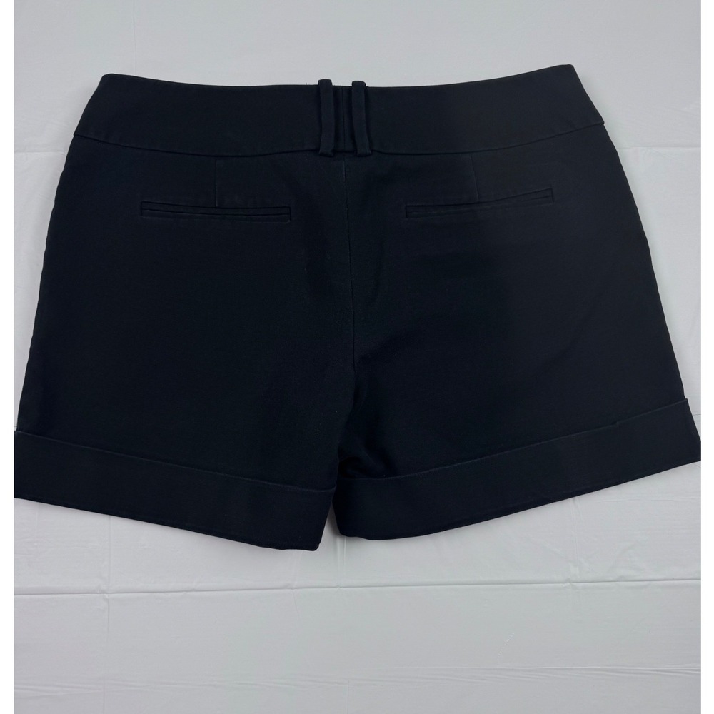 The Limited Drew Fit Black Cuffed Shorts Womens 10 Cotton Stretch Minimalist